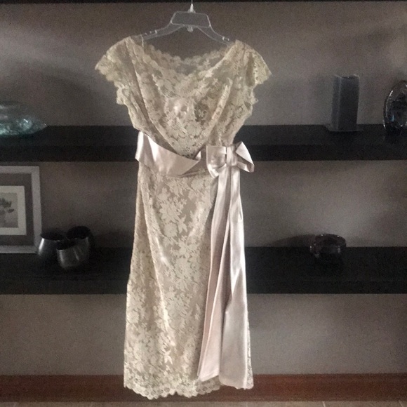 Silk Chantilly Lace Dresses & Skirts - Petite Vintage Silk Chantilly Lace Dress